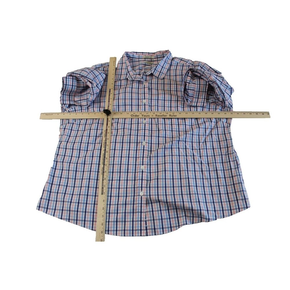 L.L.Bean Wrinkle-Free Plaid Long Sleeve Button Down Shirt Men's Size XL - Picture 3 of 4